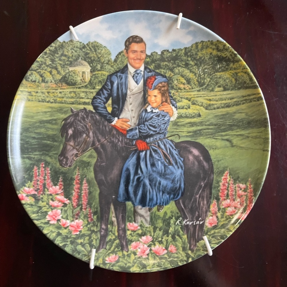 Vintage Gone With The Wind Bonnie & Rhett Collectible Plate 9”